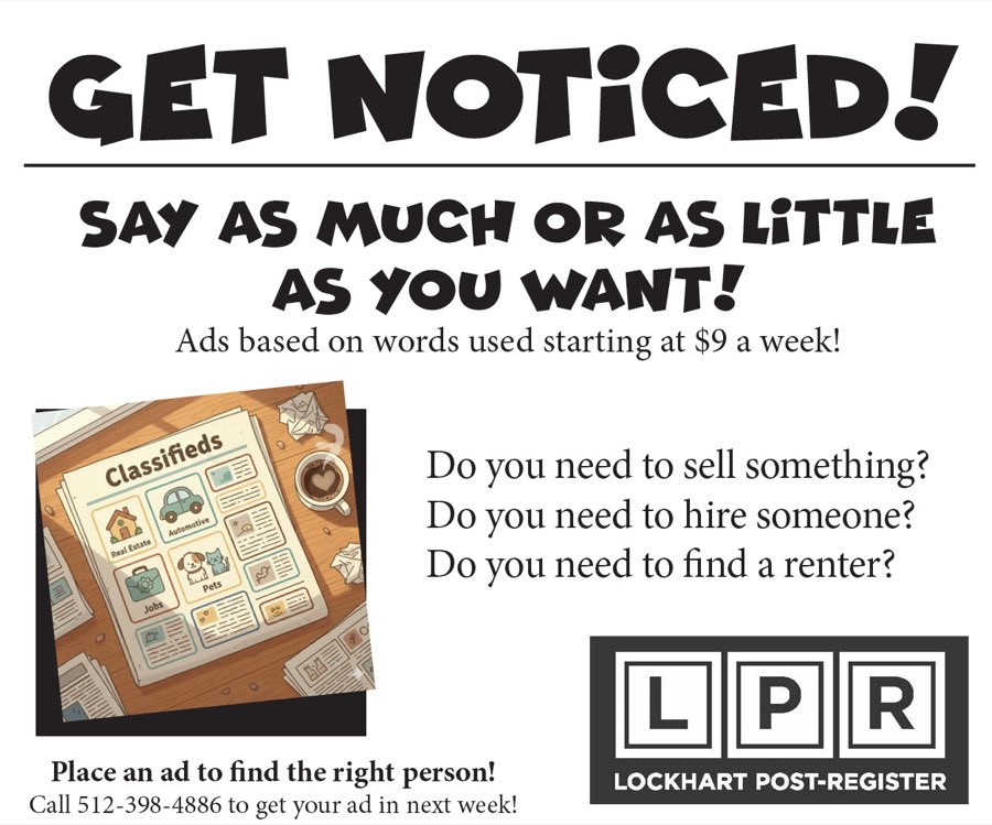 Lockhart Post-Register Ad
